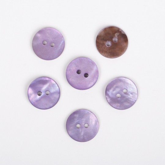 Boutons Drops Nacre Rond Mauve Mm Ref