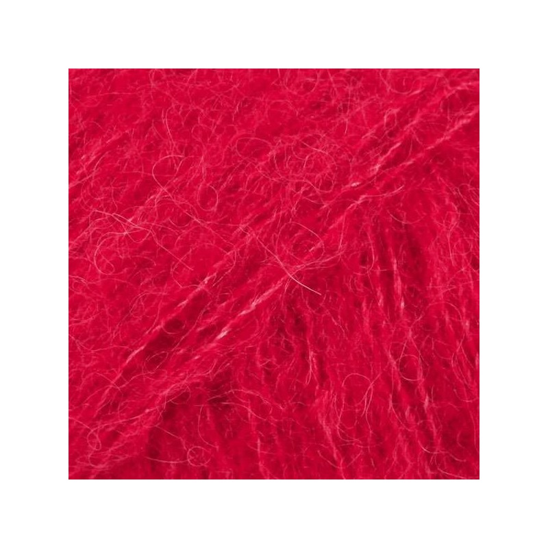 Drops brushed alpaca silk - uni colour 07 rouge