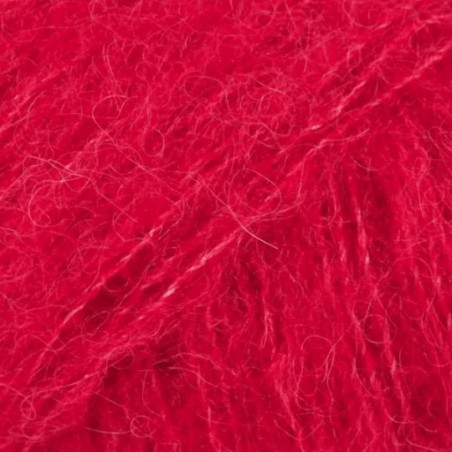 Drops brushed alpaca silk - uni colour 07 rouge