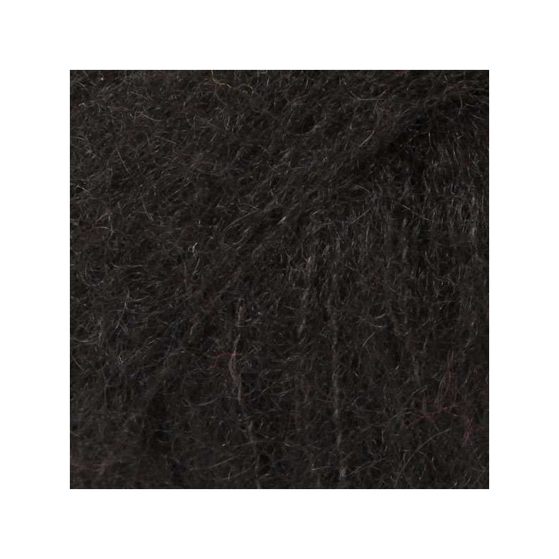 Drops brushed alpaca silk - uni colour 16 noir
