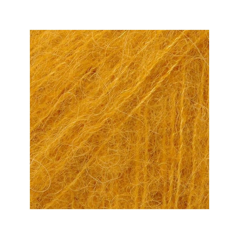 Drops brushed alpaca silk - uni colour 19 curry
