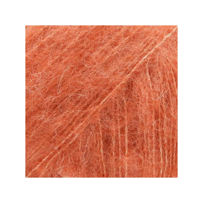 Drops brushed alpaca silk - uni colour 22 rouille pâle