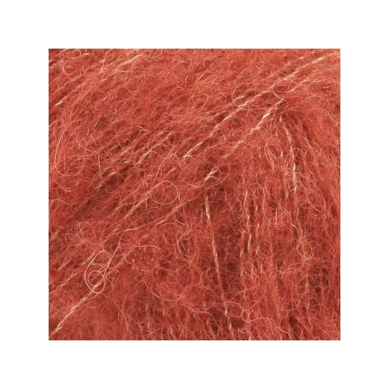 Drops brushed alpaca silk - uni colour 24 rouille