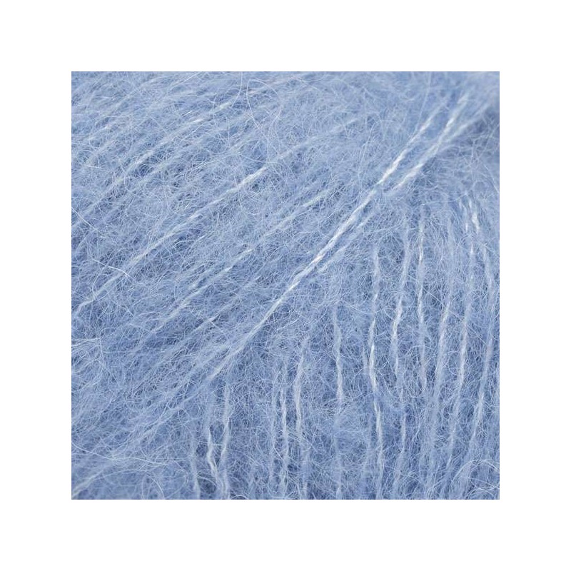 Drops brushed alpaca silk - uni colour 28 bleu pacifique