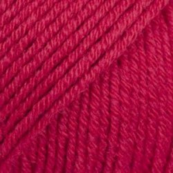 Drops cotton mérino - uni colour 06 rouge cerise
