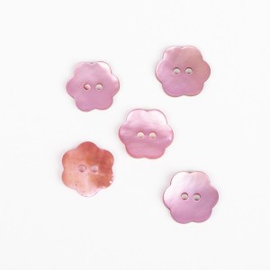 100 Perles Bouton Nacre Coquillage Fleur 15mm - SODIAL DIY