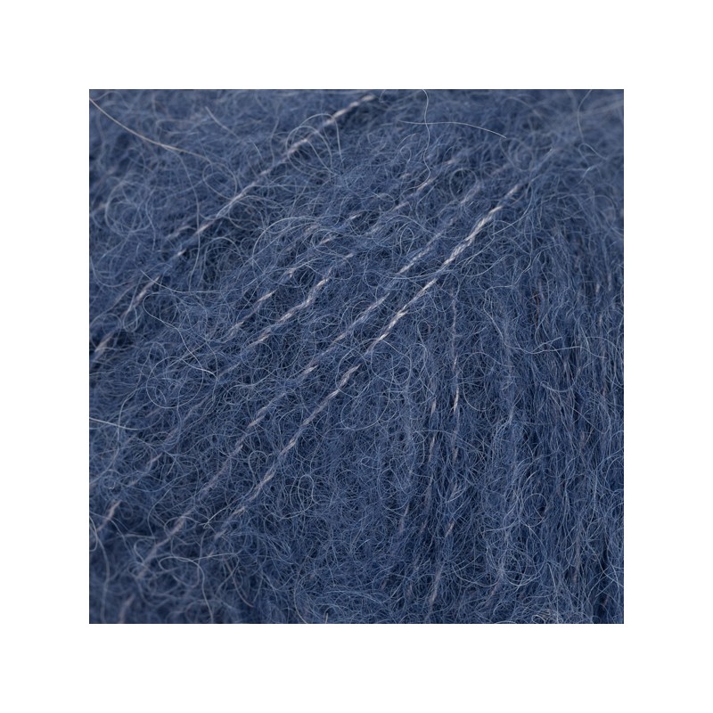 Drops brushed alpaca silk - uni colour 39 bleu marine