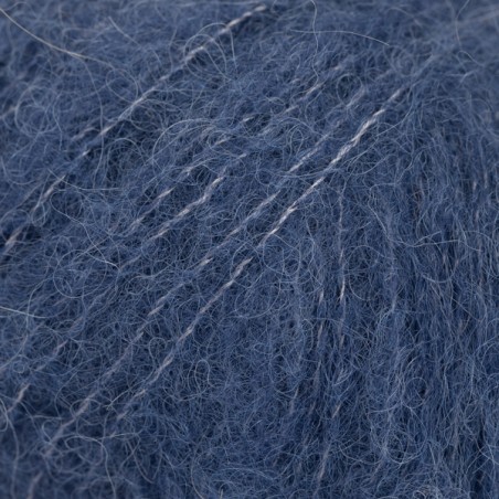 Drops brushed alpaca silk - uni colour 39 bleu marine