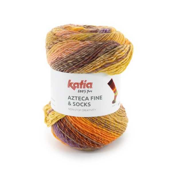 Katia Azteca Fine Socks & More – Laine à chaussettes multicolore