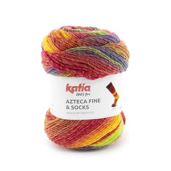Katia Azteca Fine Socks & More – Laine à chaussettes multicolore