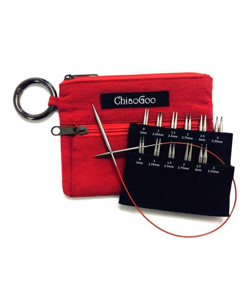 Kit Aiguilles Interchangeables ChiaoGoo Twist Red Lace Shorties