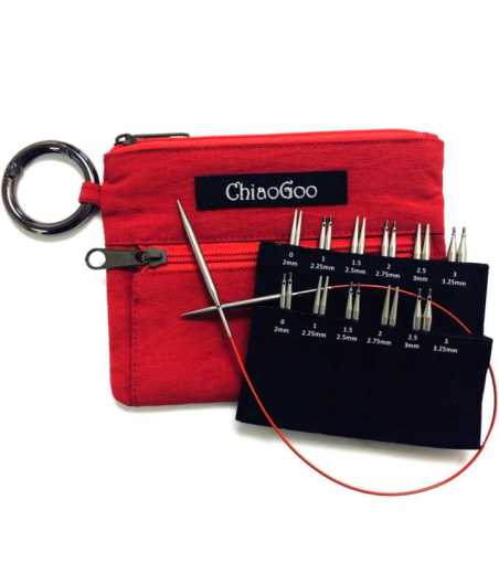 Kit Aiguilles Interchangeables ChiaoGoo Twist Red Lace Shorties
