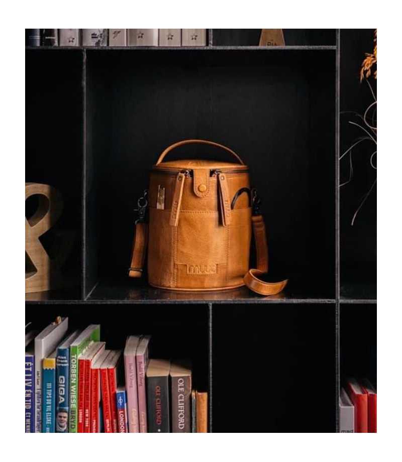 Sac de rangement en cuir pour le tricot Muud Saturn XL