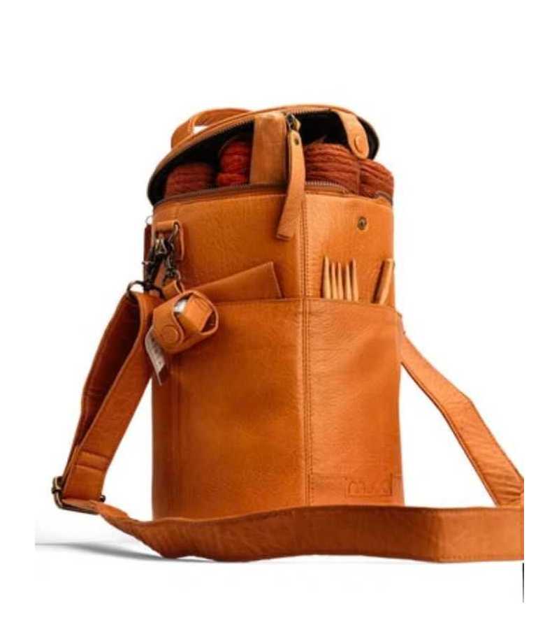 Sac de rangement en cuir pour le tricot Muud Saturn XL