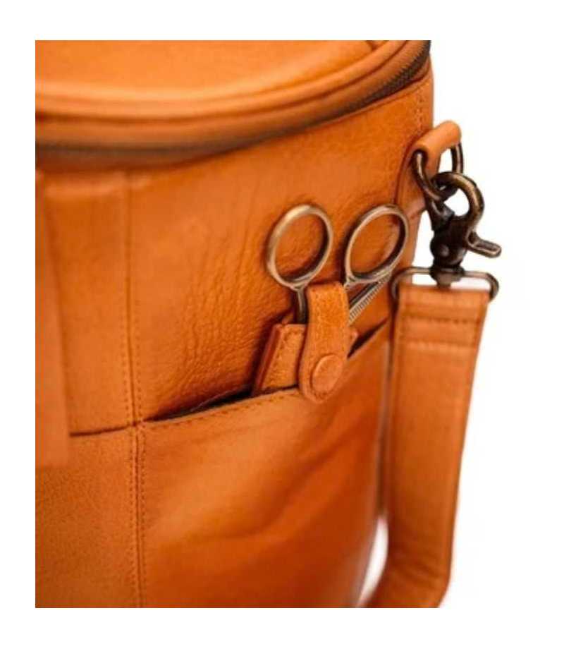 Sac de rangement en cuir pour le tricot Muud Saturn XL