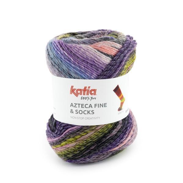 Katia Azteca Fine Socks & More – Laine à chaussettes multicolore