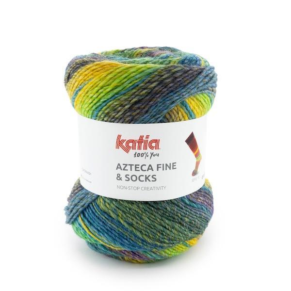 Katia Azteca Fine Socks & More – Laine à chaussettes multicolore