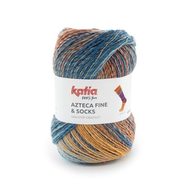 Katia Azteca Fine Socks & More – Laine à chaussettes multicolore