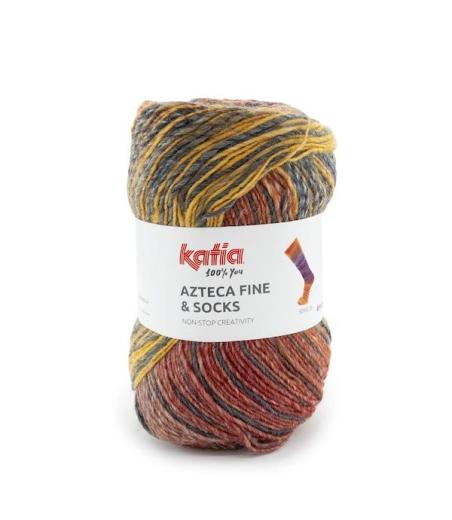 Katia Azteca Fine Socks & More – Laine à chaussettes multicolore