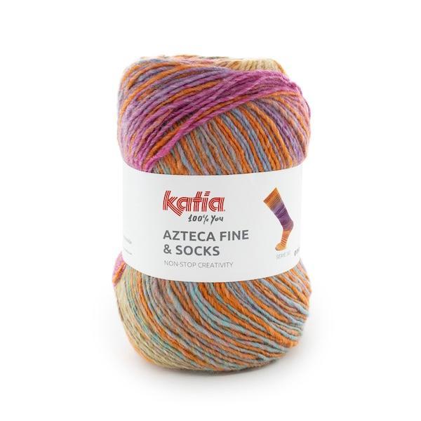 Katia Azteca Fine Socks & More – Laine à chaussettes multicolore