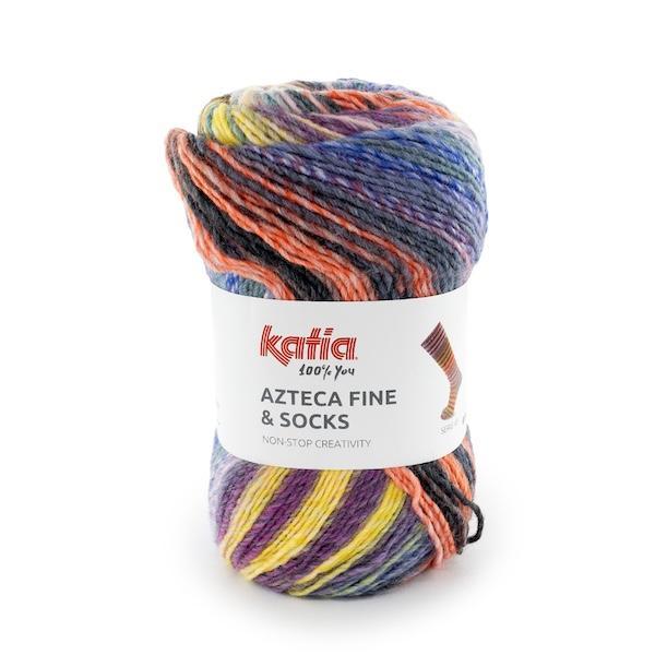 Katia Azteca Fine Socks & More – Laine à chaussettes multicolore