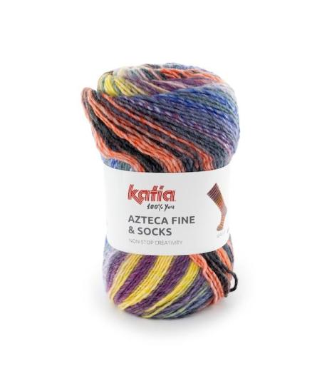 Katia Azteca Fine Socks & More – Laine à chaussettes multicolore