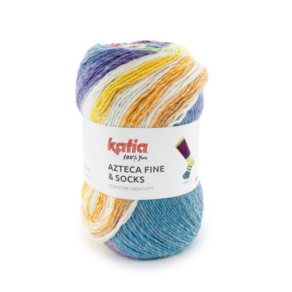 Katia Azteca Fine Socks & More – Laine à chaussettes multicolore