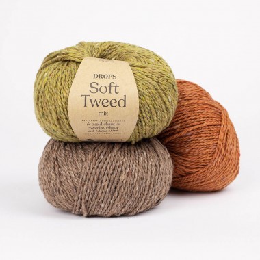 Découvrez la laine DROPS Soft tweed, Un tweed classique en alpaga Superfine et laine mérinos