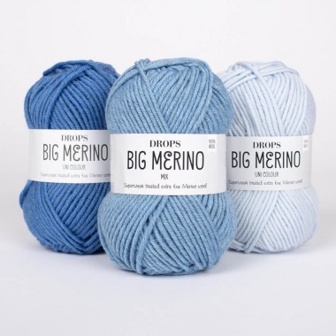 Découvrez la laine DROPS Big Merino, une laine mérinos extra fine traitée superwash