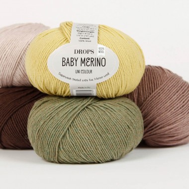 Découvrez la laine Drops Baby Merino, une laine mérinos extra fine traitée superwash