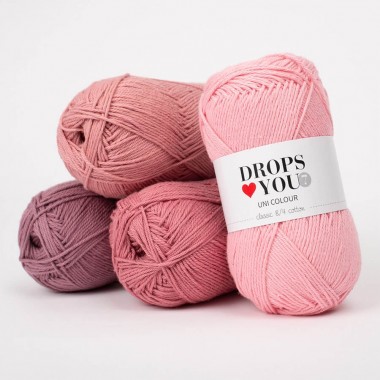 Découvrez la laine DROPS Loves You 7, un coton classique 8/4
