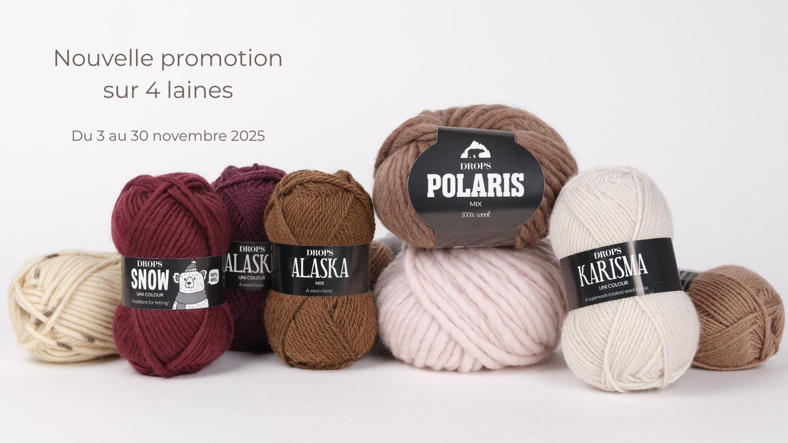 Laines à -30% de réduction.