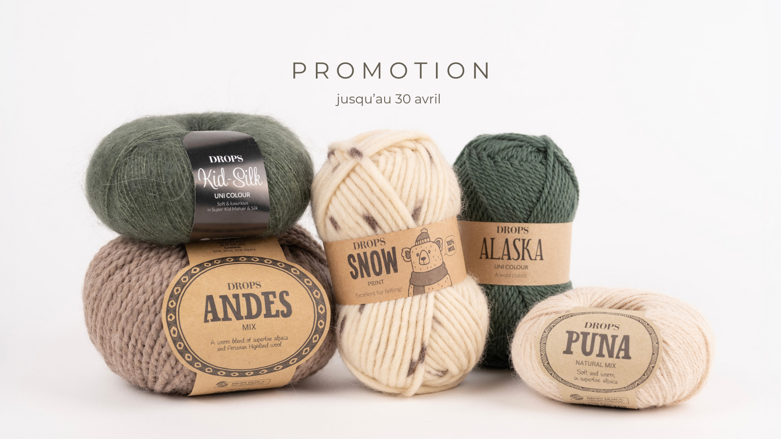 Laines à -30% de réduction.