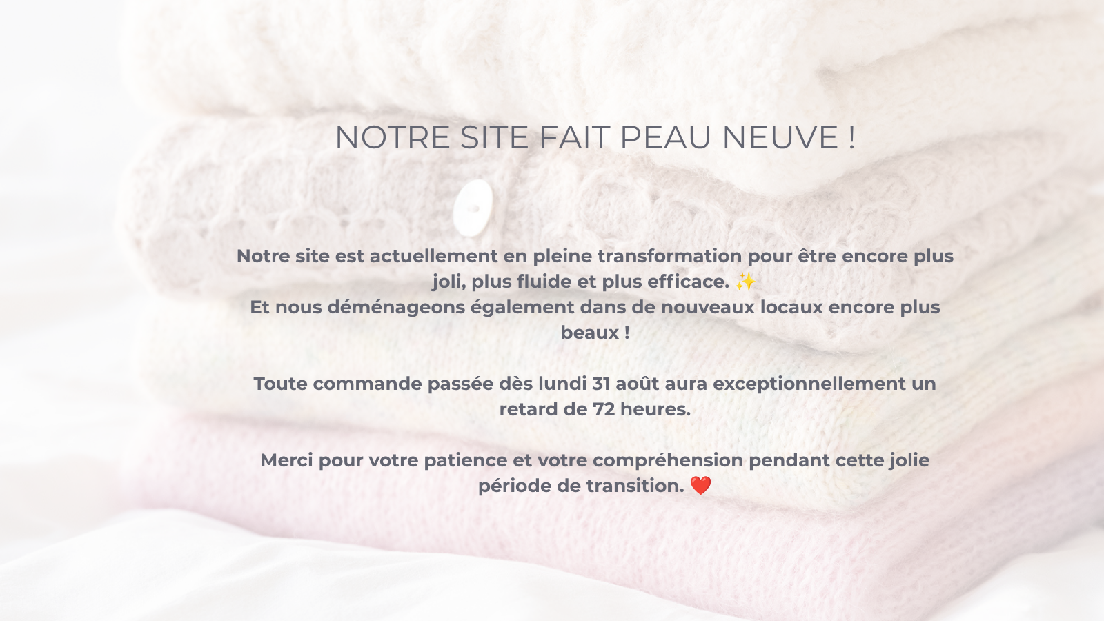DÉMÉNAGEMENT Laines à -30% de réduction.