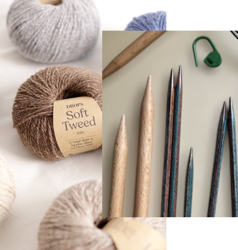 Drops yarns and knitting needles